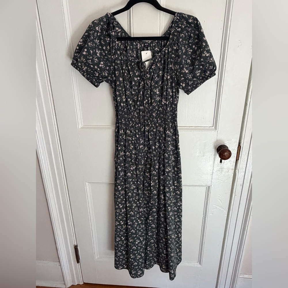 Floral Green “Prairie” Dress